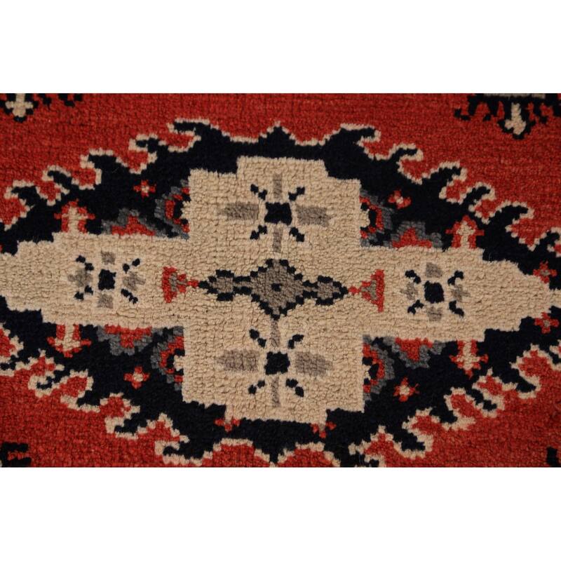 Traditional Indian Viss Area Rug Handmade Wool Carpet - 5'10"x 8'11"