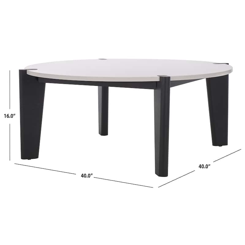 SAFAVIEH Couture Sarma Marble Top Round Coffee Table - 40 In. W x 40 In. D x 16 In. H - 40"W x 40"D x 16"H