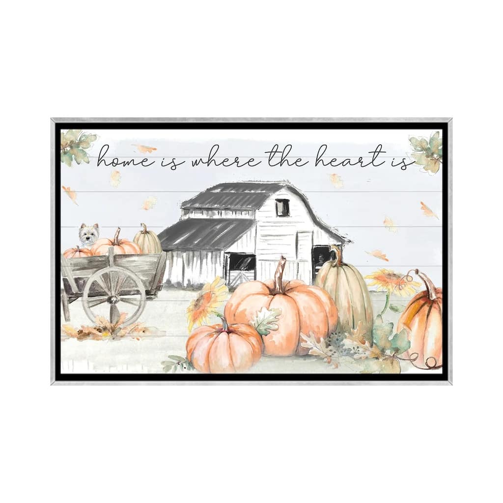 iCanvas "Pumpkin Barn" by Patricia Pinto Framed