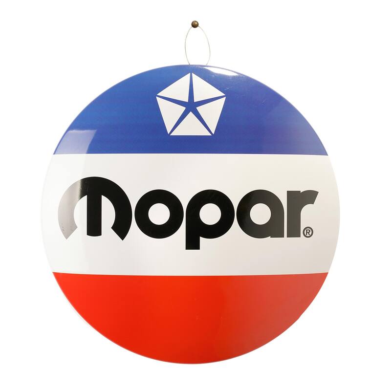 Mopar Dome Metal Sign - 15.5" - 15.75" H x 15.75" L x 2.25" D