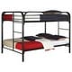 preview thumbnail 9 of 80, Morgan Contemporary Metal Frame Bunk Bed Full over Full - Black