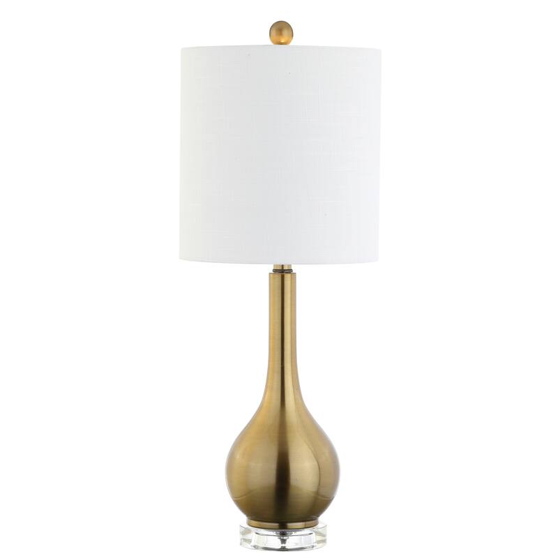 Brooks 25" Metal/Crystal Teardrop LED Table Lamp, by JONATHAN Y