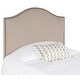 preview thumbnail 2 of 1, SAFAVIEH Terza Taupe Camelback Upholstered Headboard - Silver Nailhead (Twin)