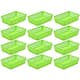 12-Pack Plastic Storage Baskets for Office Drawer, Classroom Desk - Green
