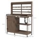 preview thumbnail 12 of 25, Outsunny Wooden Potting Bench, Outdoor Potting Table with Storage Cabinet, Storage Shelves, Sink