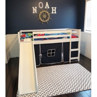 Donco Kids Twin-size Tent Loft Bed with Slide