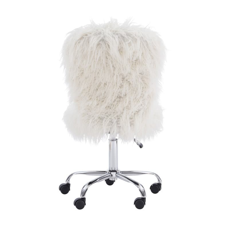 Clara Faux Fur Armless Office Chair