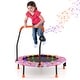 preview thumbnail 1 of 8, Gymax 36'' Mini Toddler Trampoline w/ LED Bluetooth Speaker Detachable Pink - Kids