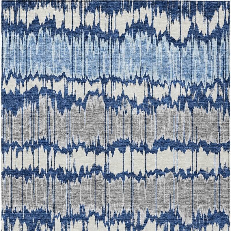 HomeRoots Striped Transitional Rectangle Outdoor Rug