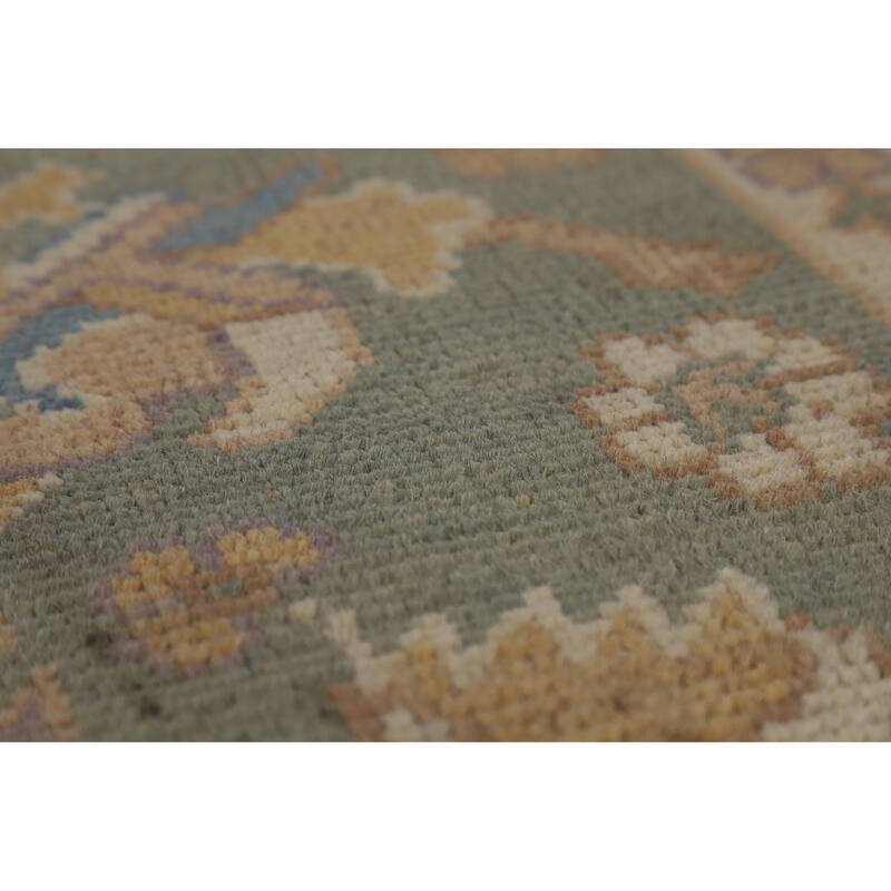 Hand Knotted Oriental 100% Wool Carpet Transitional All-Over Coral Oushak Area Rug - 10' 1'' X 8' 2''