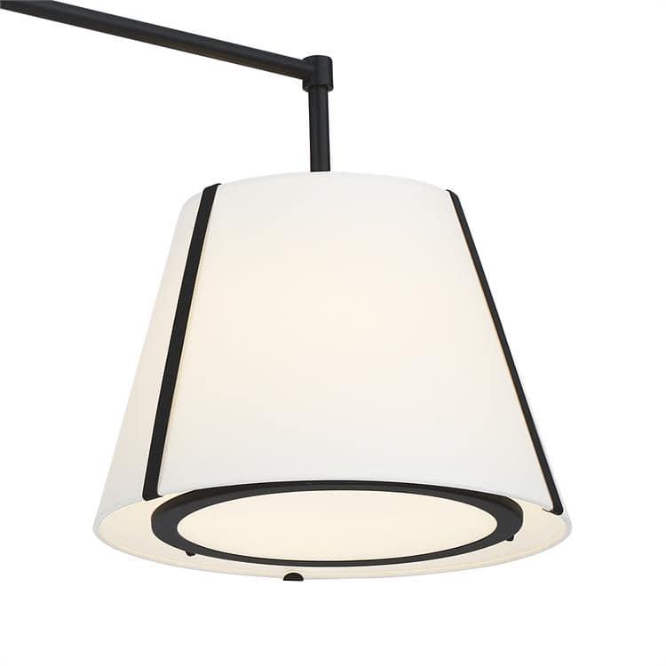 Fulton 4 Light Black Linear Chandelier - 45.75'' W x 15.25'' H x 14.25'' D