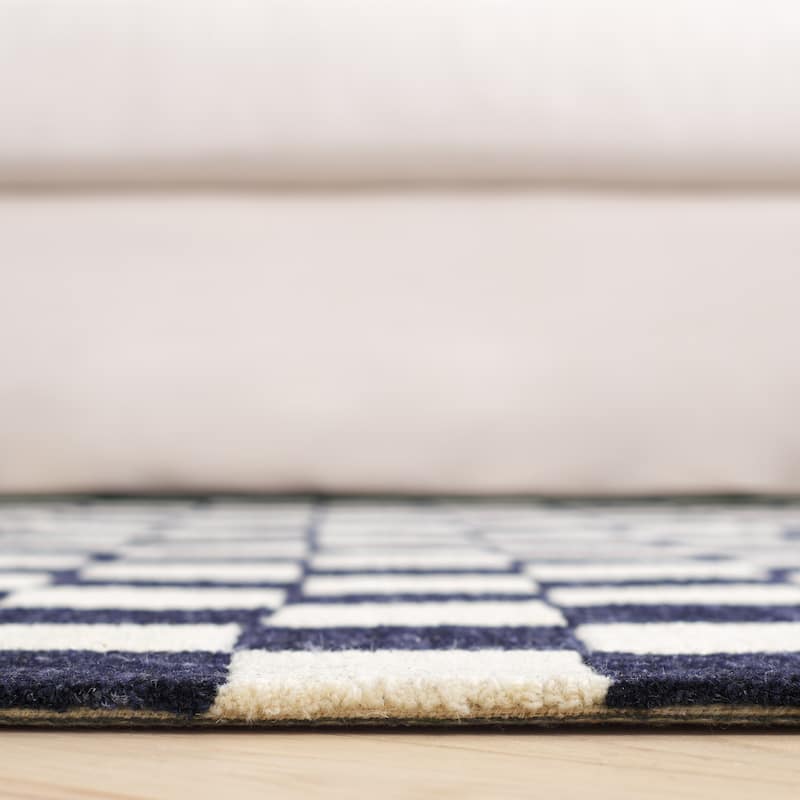 SAFAVIEH Handmade Martha Stewart Collection Berthild Checkered Wool Rug