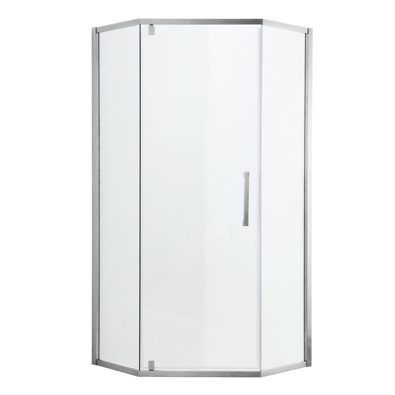34"W x 72" H Framed Neo-Angle Hinged Shower Door - 34'' x 0.31'' x 72''