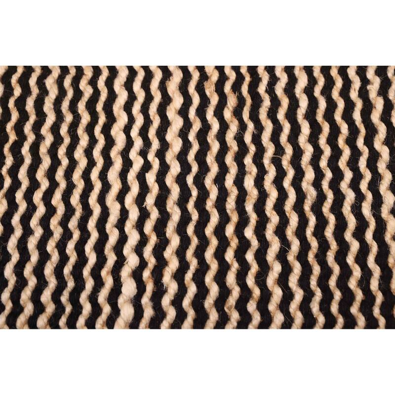 ECARPETGALLERY Braided Weave Palas Denizli Black, Tan Rug - 5'3 x 7'8