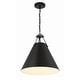 preview thumbnail 3 of 3, Xavier 3 Light Matte Black Pendant - 16"W x 16.5"H x 16"D