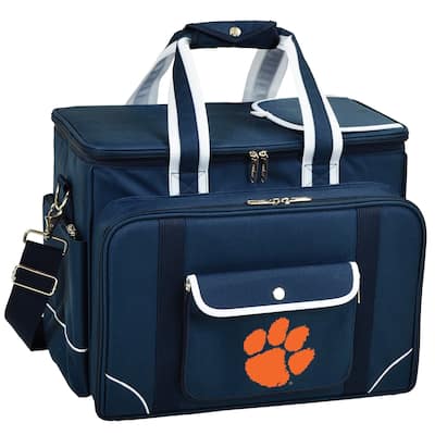 NCAA Clemson Tigers Insulated Picnic Cooler with Service for Four