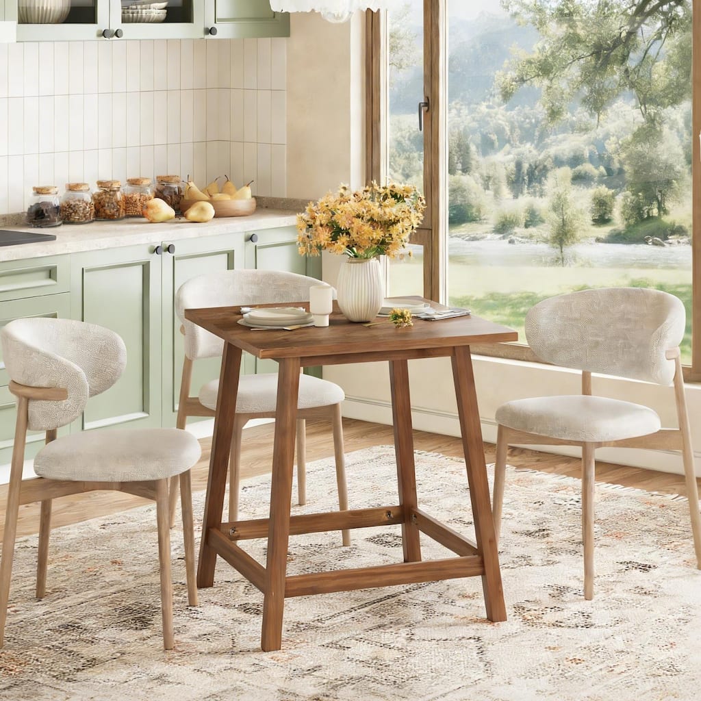 31.5-Inch Small Solid Wood Bar Table