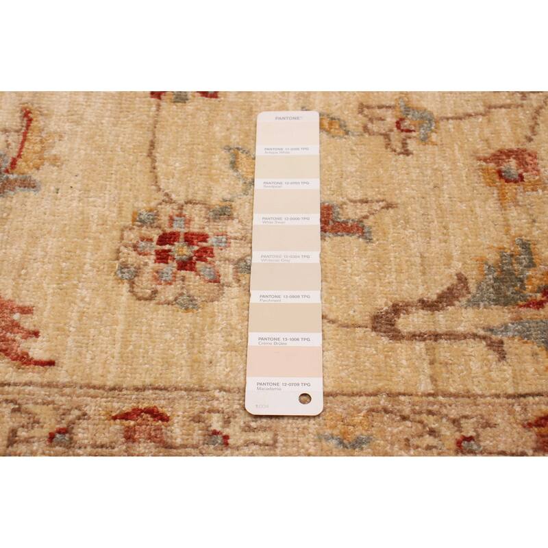 ECARPETGALLERY Hand-knotted Chobi Finest Ivory Wool Rug - 6'0 x 9'0