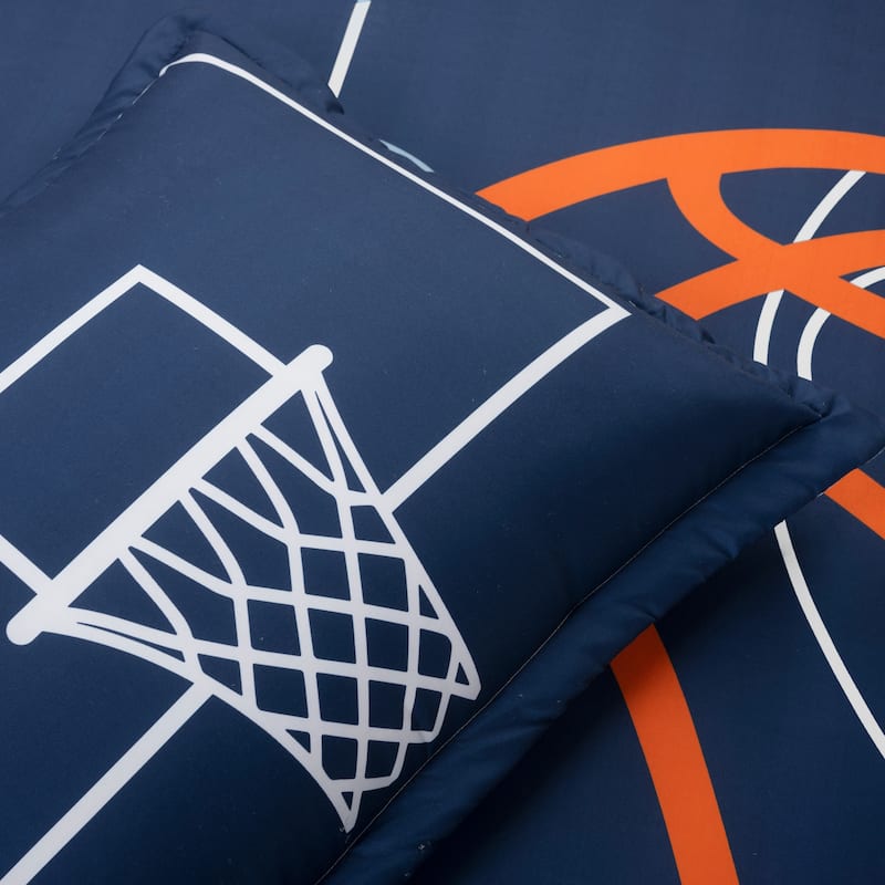 Lush Decor Basketball Game Reversible Oversized Comforter Set - Bed ...