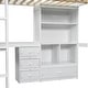 preview thumbnail 11 of 20, Modern Full Size Loft Bed with Built-in Desk，Storage Shelves and Drawers for Bedroom