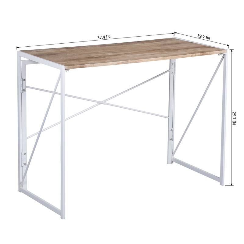 HomyLin 39" Simple Folding Study Writing Desk, No Assembly Required