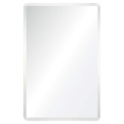 36" Clear Unframed Beveled Rectangular Wall Mirror