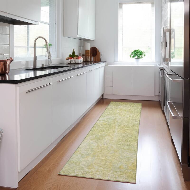 Machine Washable Indoor/ Outdoor Modern Ombre Chantille Rug