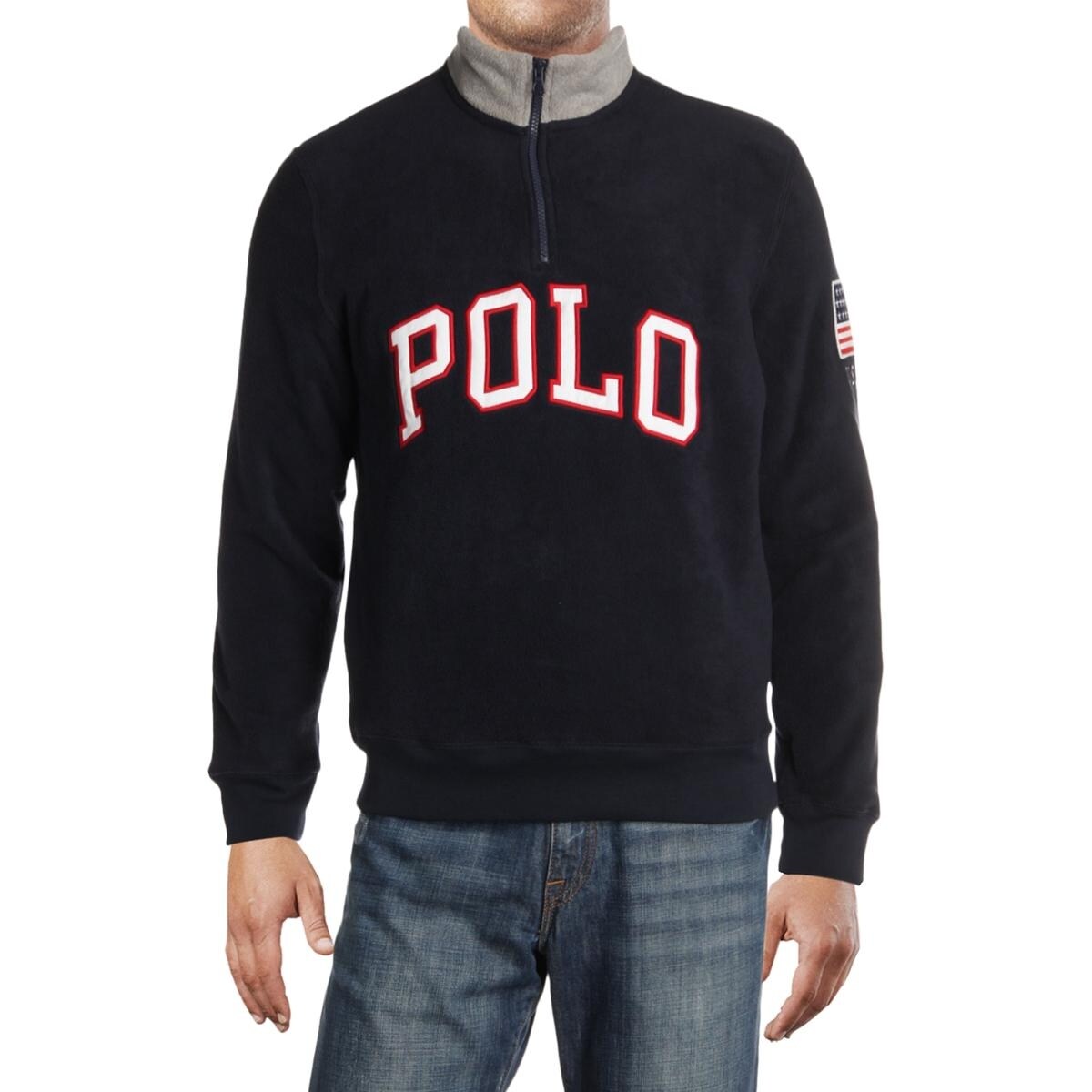 Shop Polo Ralph Lauren Mens 1 4 Zip Pullover Fleece Logo Overstock 29363701