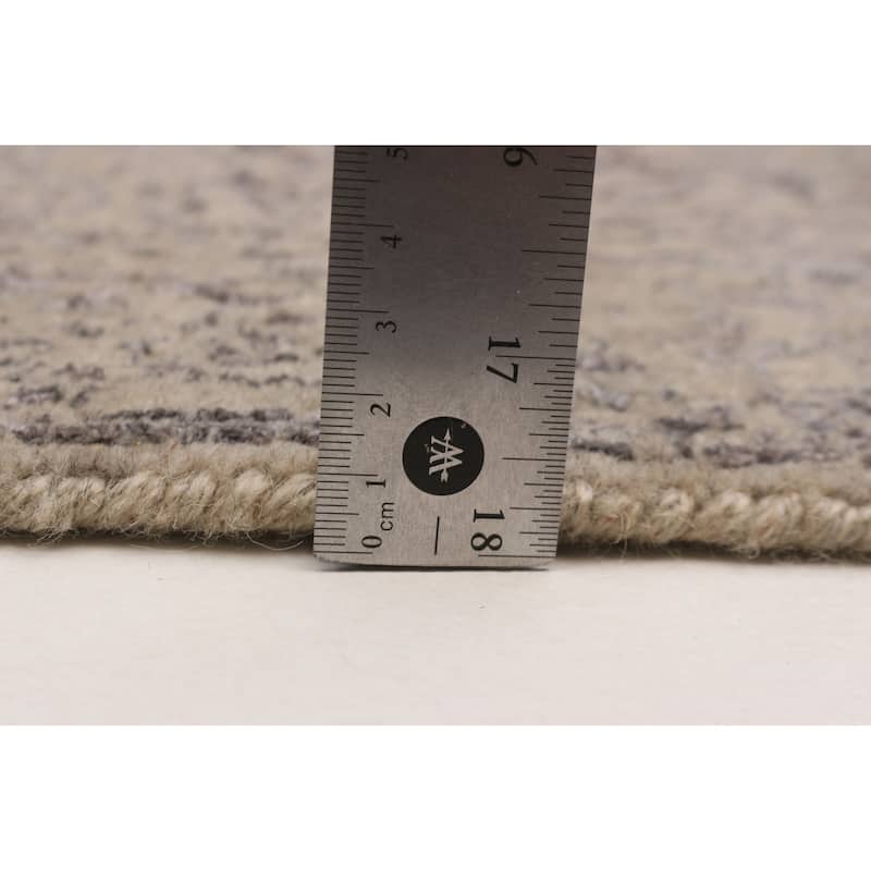 ECARPETGALLERY Hand-knotted Kashkuli Gabbeh Taupe Viscose, Wool Rug - 2'7 x 12'10
