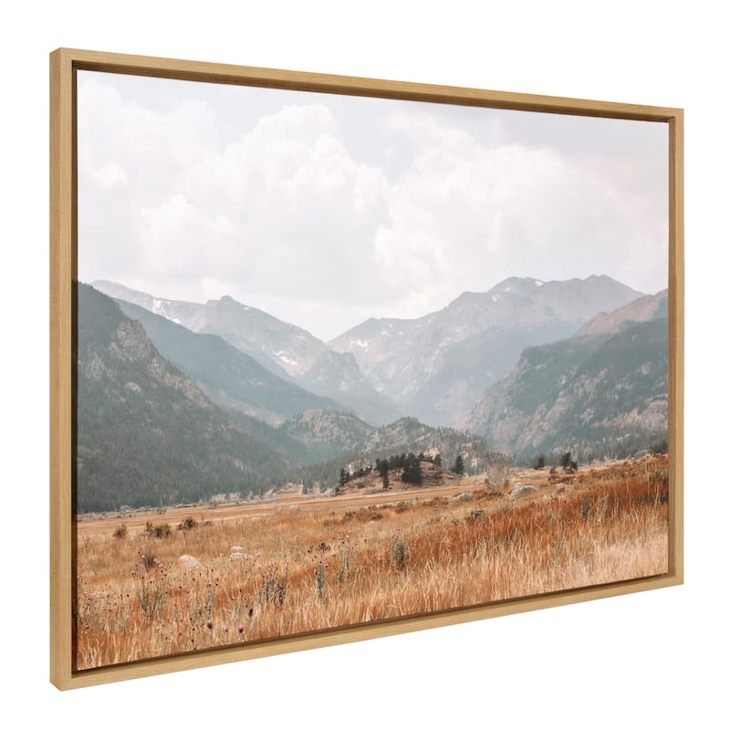Kate and Laurel Sylvie AA Wanderings Framed Canvas by Alicia Abla - 28x38 - Natural