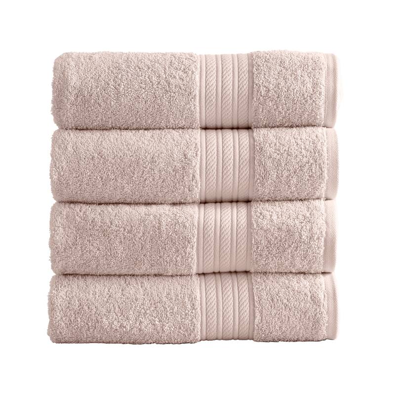 Luxurious Cotton Eco-Friendly Towel Set - Bath Towel (4-Pack) - Peach