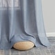 preview thumbnail 91 of 94, HLC.me Abbey Faux Linen Textured Semi Sheer Privacy Light Filtering Transparent Window Grommet Curtain Panels, Pair