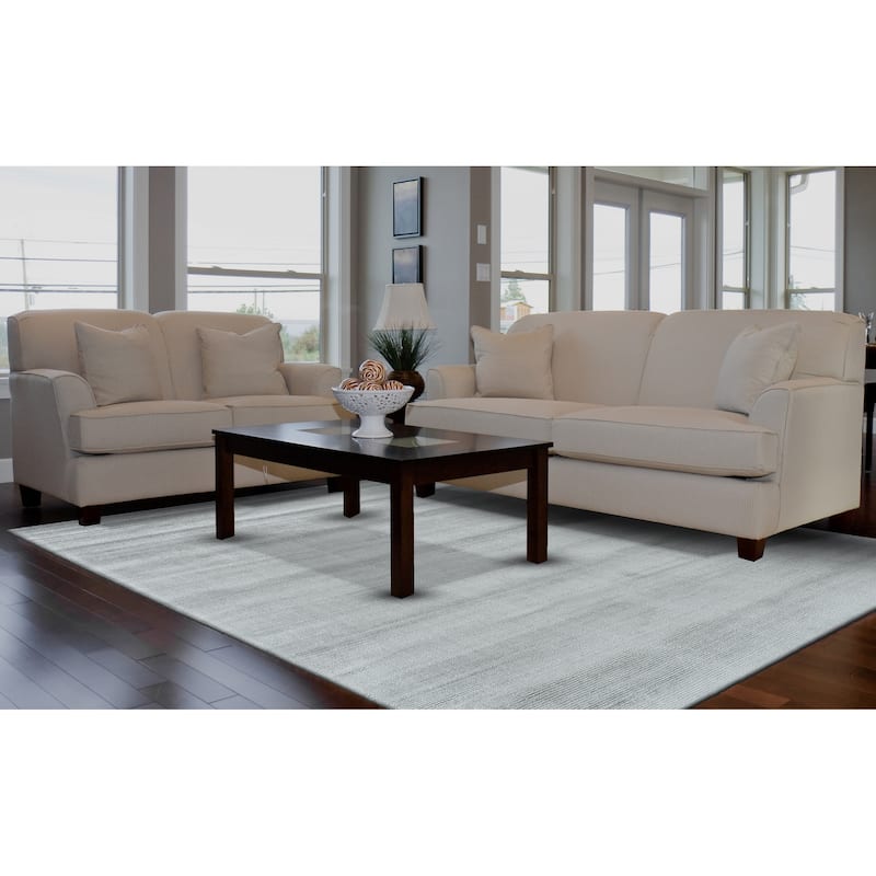 Knox R8717 Solid Modern Area Rug - 2'6" x 10' - Gray