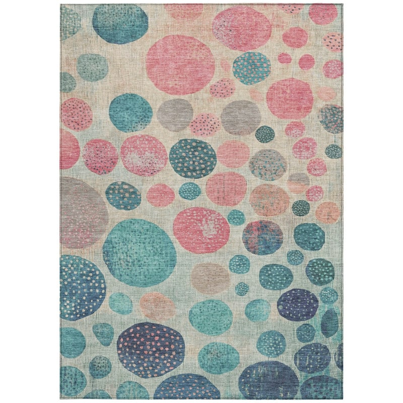 HomeRoots Geometric Transitional Rectangle Outdoor Rug