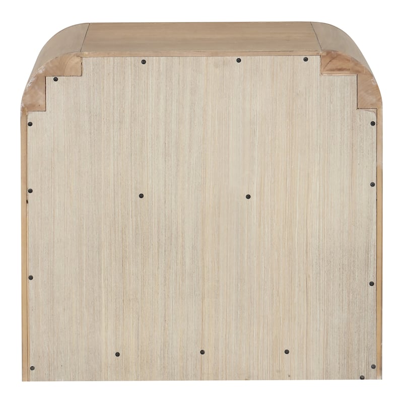 Furniture of America Elowyn 4-Piece Natural Solid Wood Panel Bedroom Set with Upholstered Headboard