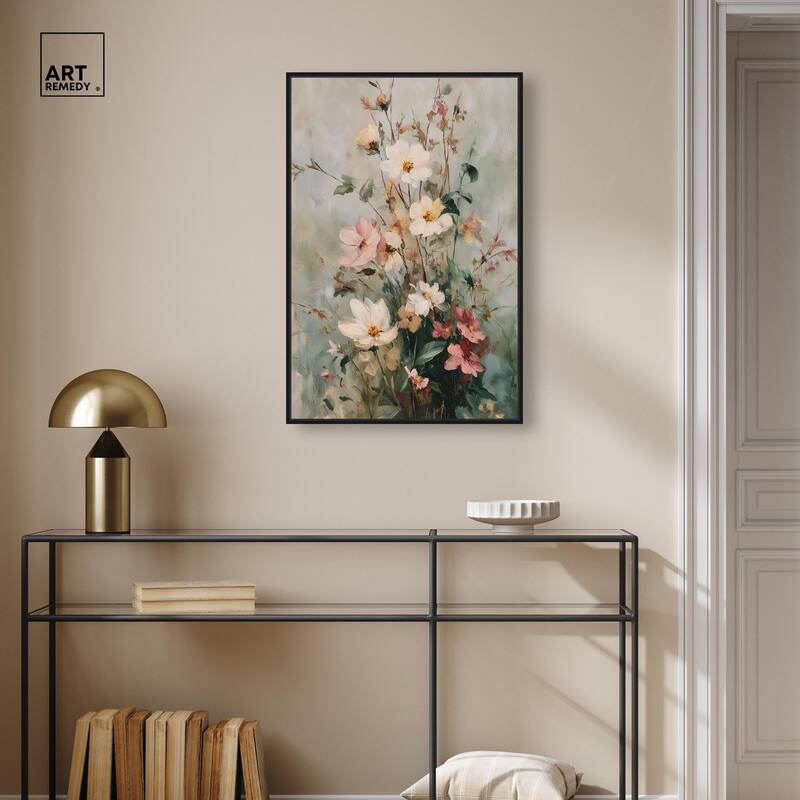 Vintage White Whispers Canvas by Art Remedy