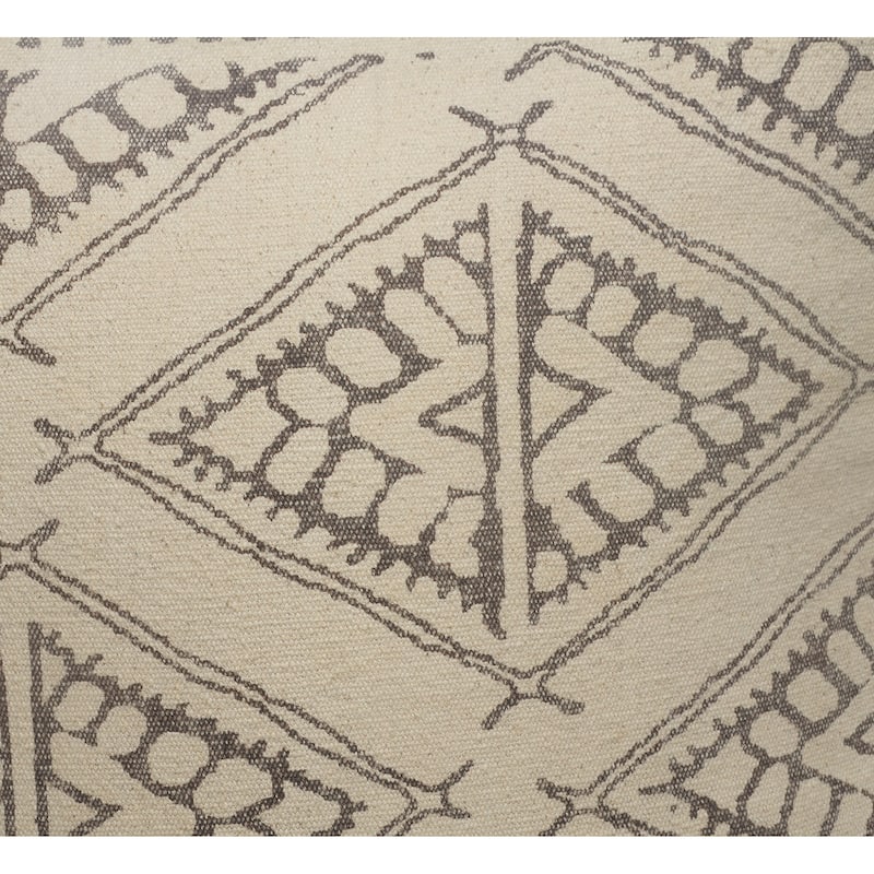 Sevita Handmade Geometric Rustic Farmhouse Pouf