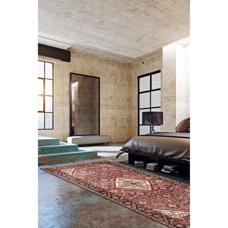 ECARPETGALLERY Hand-knotted Andelz Light Red Wool Rug - 5'4 x 9'9