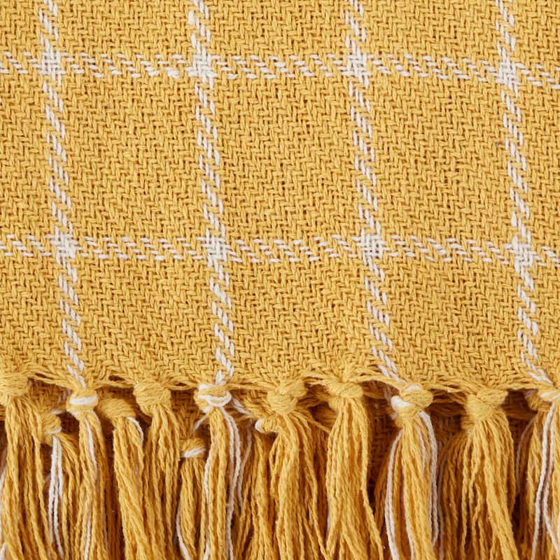 DII Checked Plaid Decorative Throw