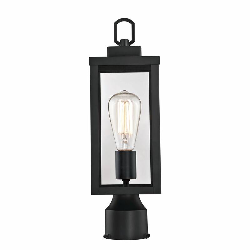 16.5" H 1-Light Black or White Outdoor Post Light Kits Head