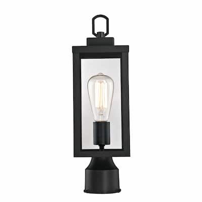 16.5" H 1-Light Black or White Outdoor Post Light Kits Head