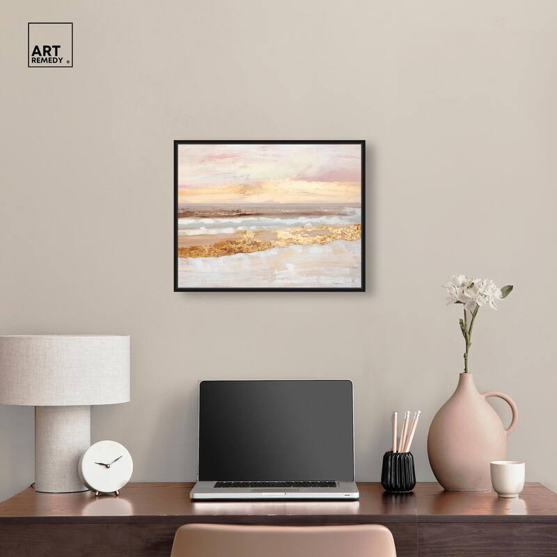 Rose Gold Coast Canvas by Art Remedy