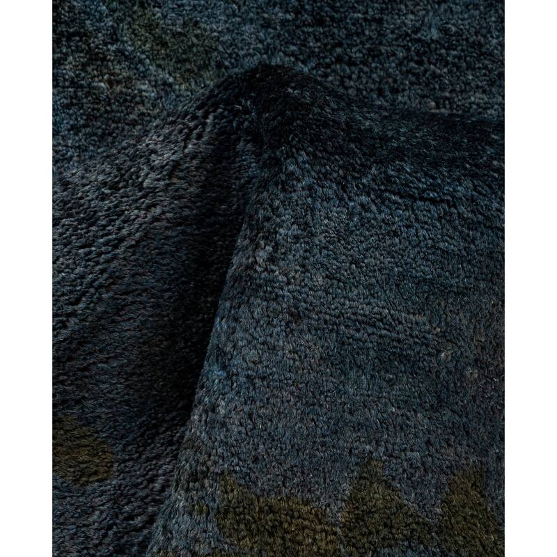 Overdyed One-of-a-Kind Hand-Knotted Area Rug - Black - 5' 3" x 7' 9"
