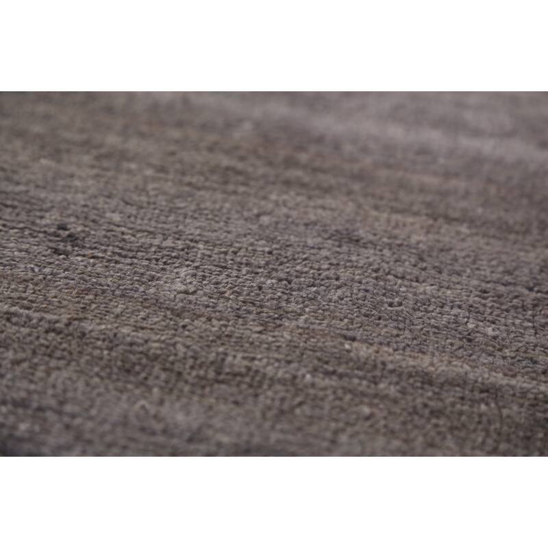 Gray Gabbeh Oriental Area Square Area Rug Handmade Silk Carpet - 9'11"x 10'7"