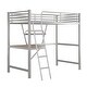 preview thumbnail 6 of 10, Twin Size Loft Bed with Built-in Desk and Shelf, Sturdy Metal & MDF Frame