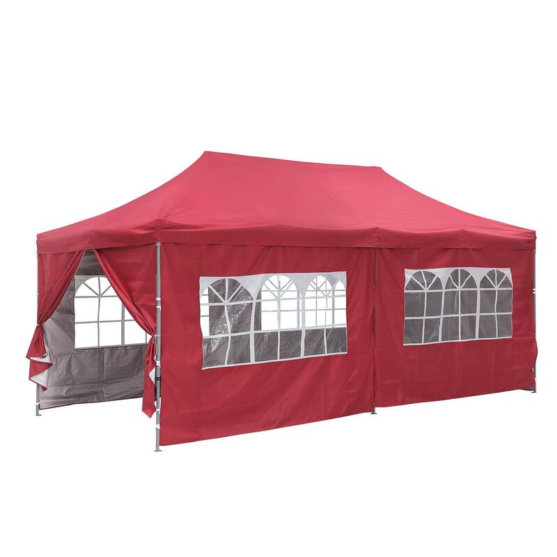 Ainfox 10x20Ft Pop up Canopy Tent Party Heavy Duty Instant Gazebo with 4 Removable Sidewalls
