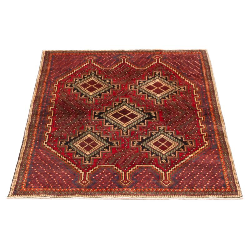 ECARPETGALLERY Hand-knotted Kayseri Vintage Red Wool Rug - 4'2 x 5'10