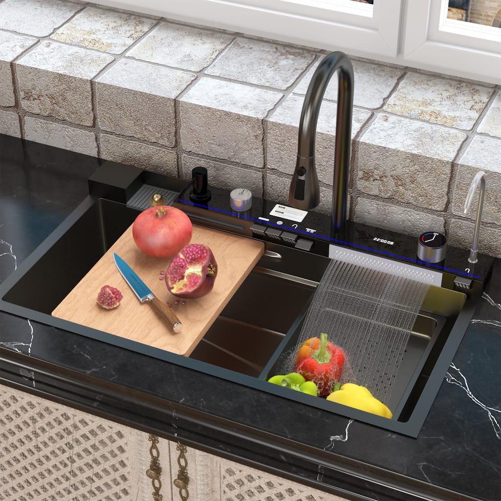 Multi-Functional PVD Nano Black Kitchen Sink for Modern Homes