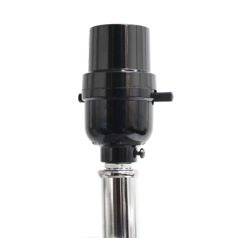 Modern Leather Table Lamp with USB and White Fabric Shade