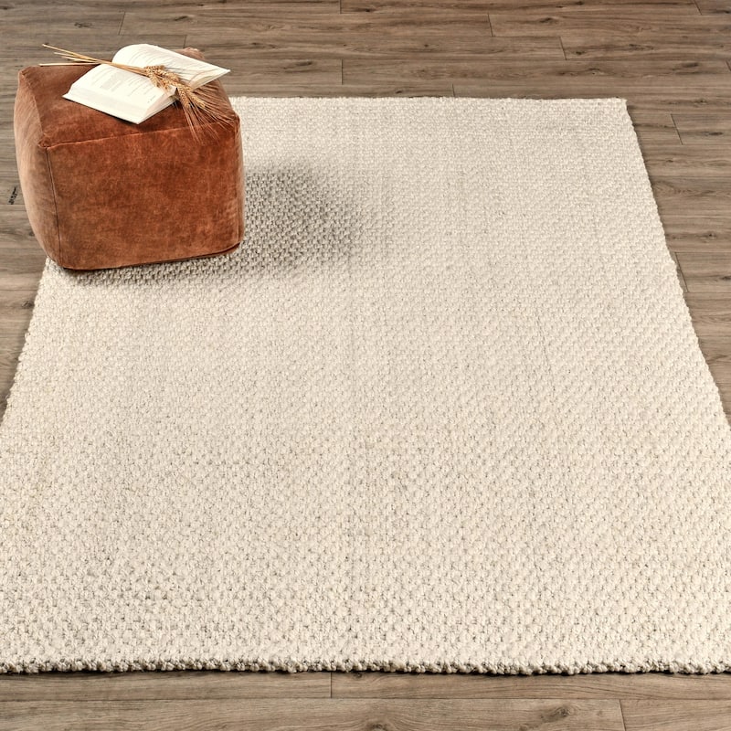 Savannah Handwoven Jute Area Rug by Kosas Home - 5'X8' - Ivory